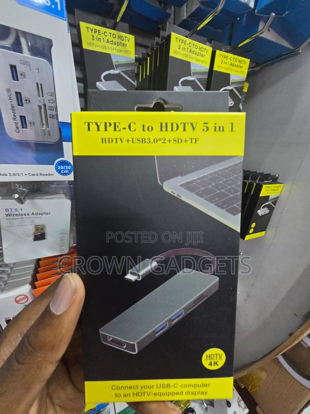 5 in 1 USB-C Hub HDMI PD USB 3.0 for MacBook Laptop - thumbnail 2