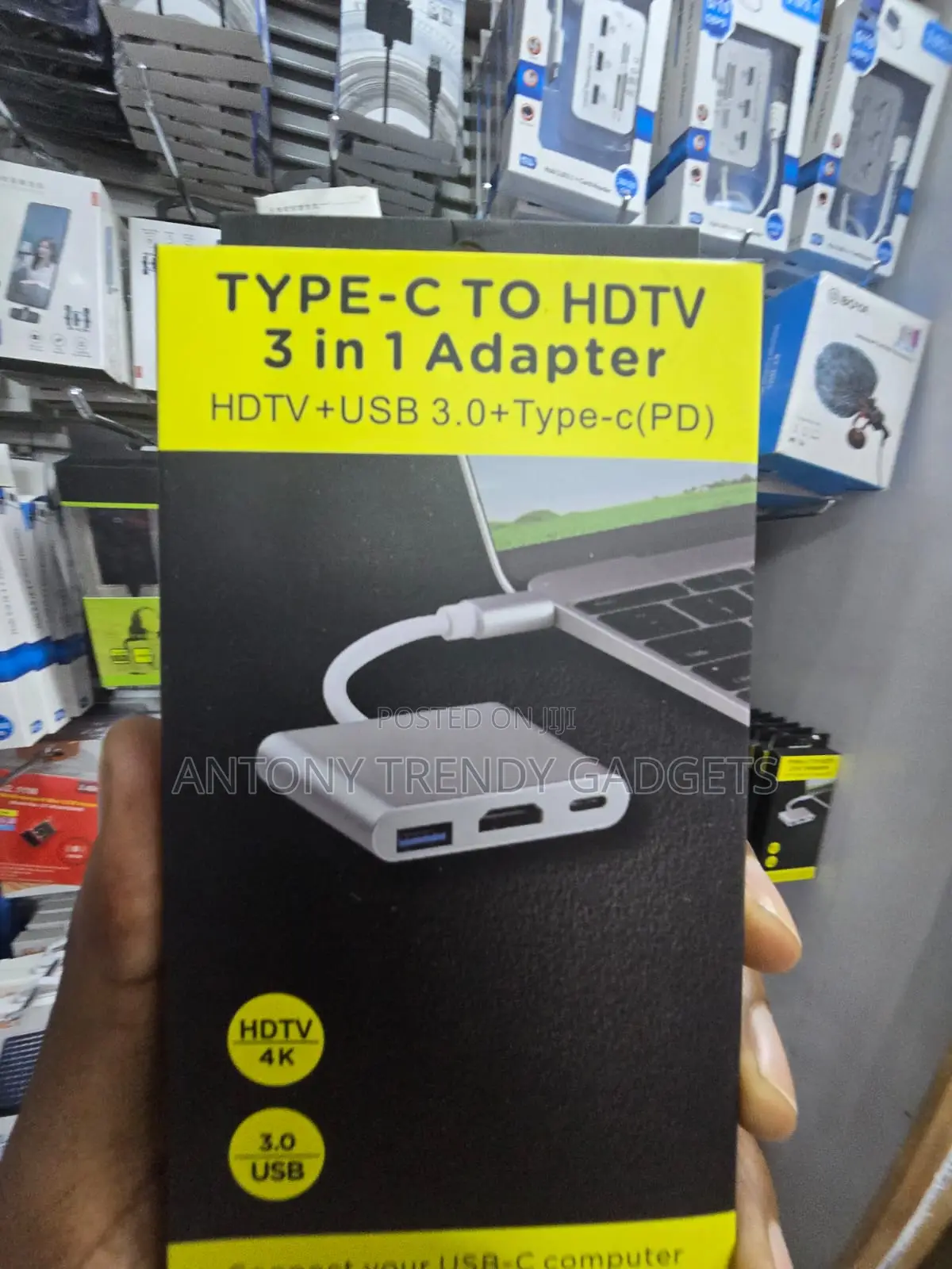 3 in 1 USB-C Hub HDMI USB 3.0 for MacBook Laptop