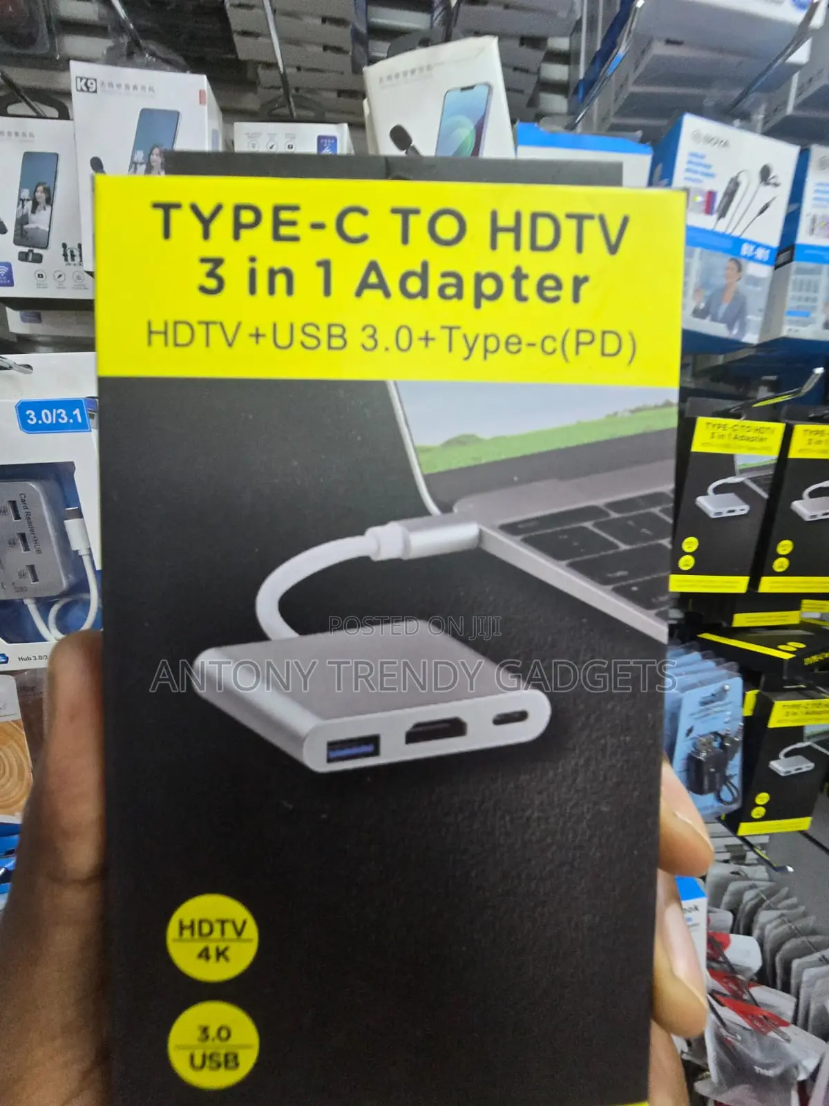 3 in 1 USB-C Hub HDMI USB 3.0 for MacBook Laptop