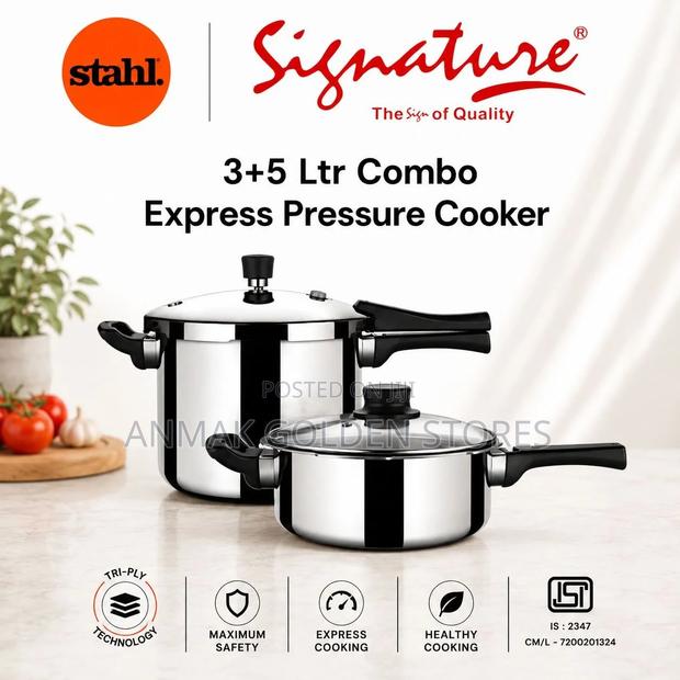 Stahl(Signature) Express Pressure Cooker 3+5 LTR Combo