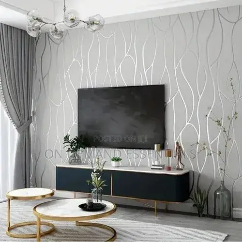 Modern Wallpaper for Home Decoration Wavy Design