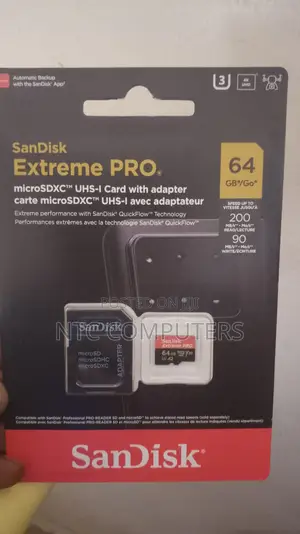 SanDisk 64GB 200MBPS Extreme PRO Microsd UHS-I SDXC Memory Card