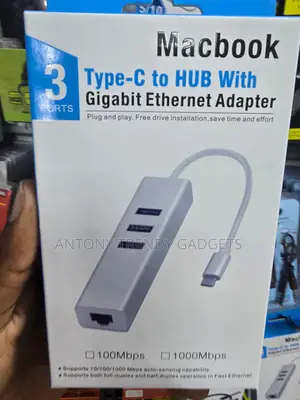 Type-C 4 in 1 Hub RJ45 Ethernet Adapter for MacBook Laptop