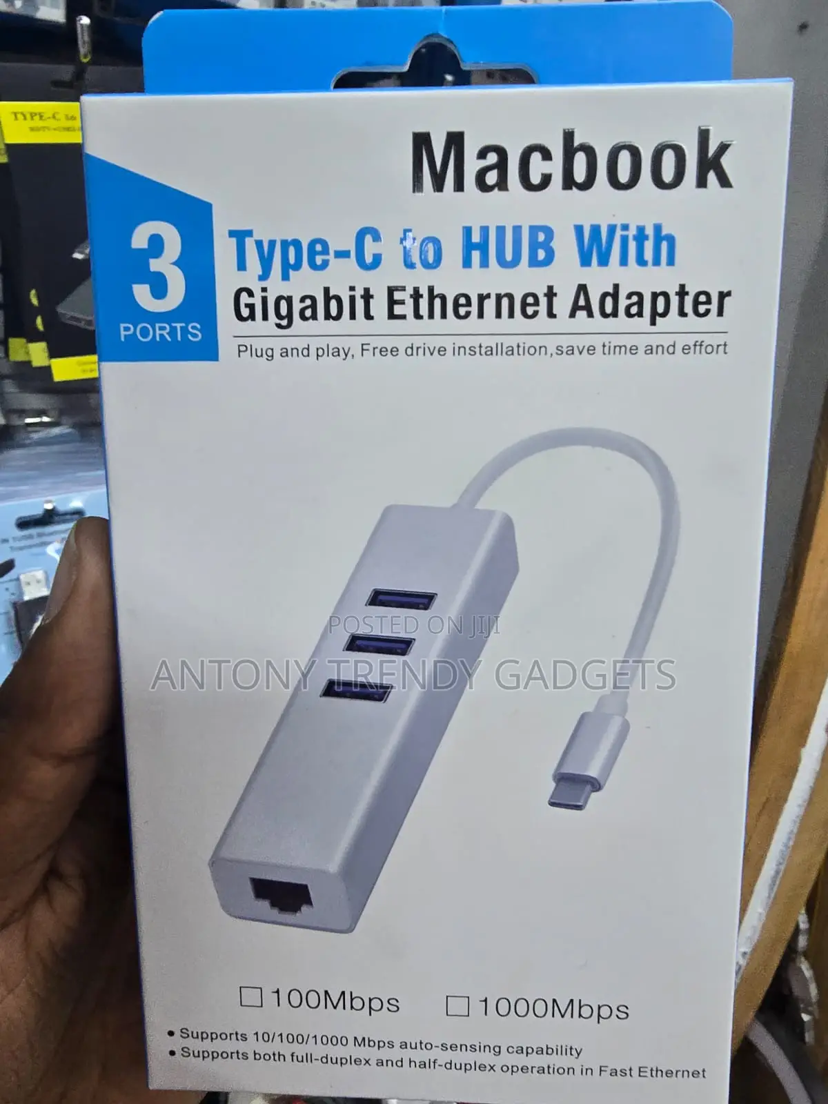 4 in 1 USB Type-C Hub LAN Adapter for PC MacBook