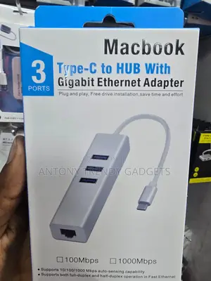 4 in 1 USB Type-C Hub LAN Adapter for PC MacBook