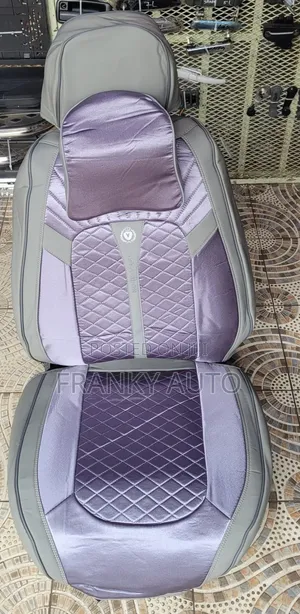 Pure Leather Seatcover Grey Purple 7seater