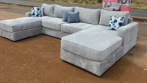 9-Seater U Shaped L Seat Sofa – Corduroy Fabric