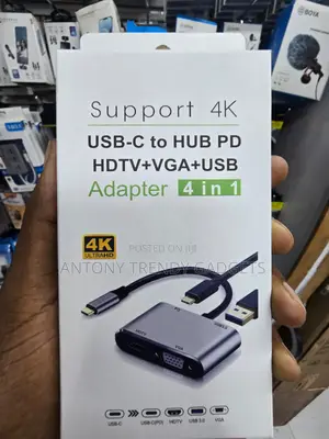 USB-C 4 in 1 Hub HDMI VGA USB 3.0 PD Adapter