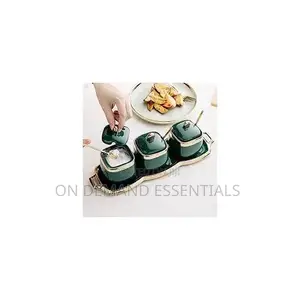 Acrylic Sugar/Tea/Coffee 3pc Dish Set With Tray