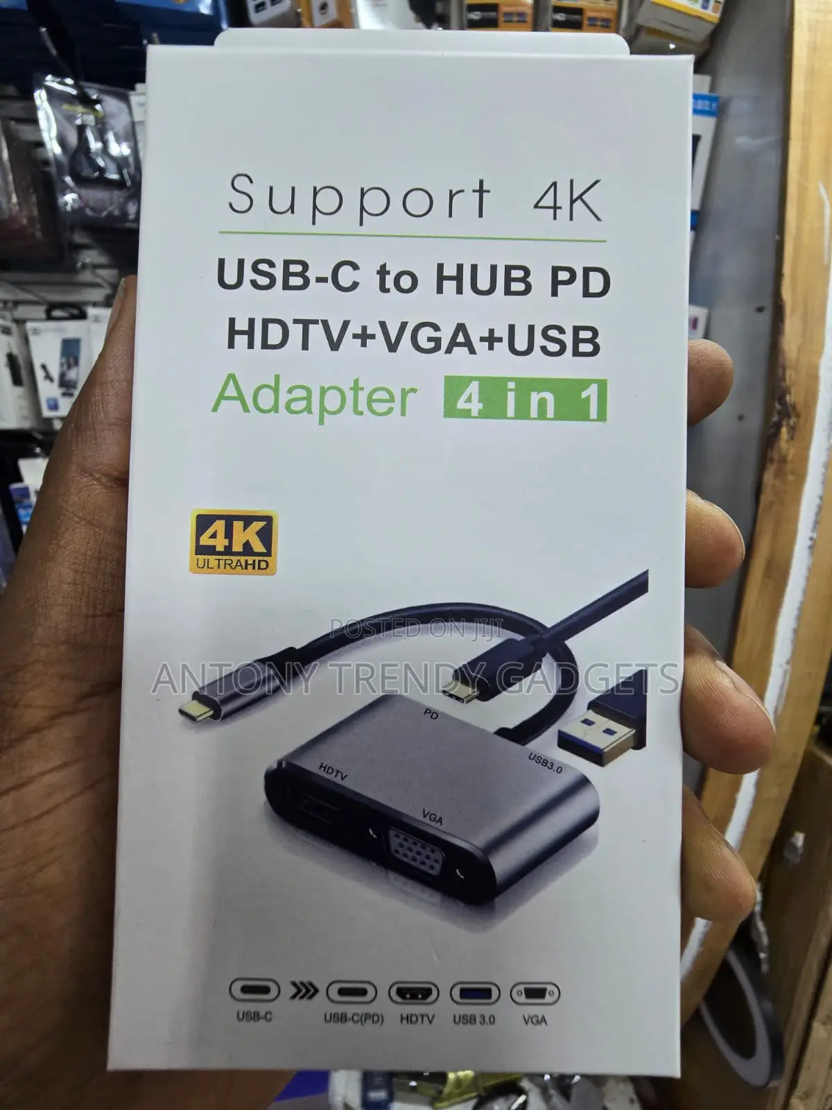 USB-C Multiport Hub With Hdmi Vga USB Pd Charging