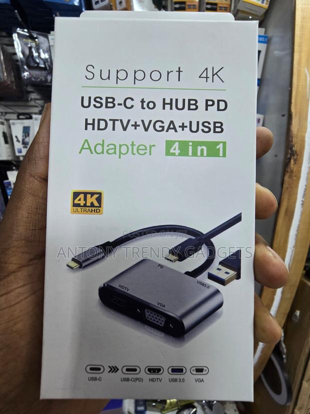 USB-C Multiport Hub With Hdmi Vga USB Pd Charging