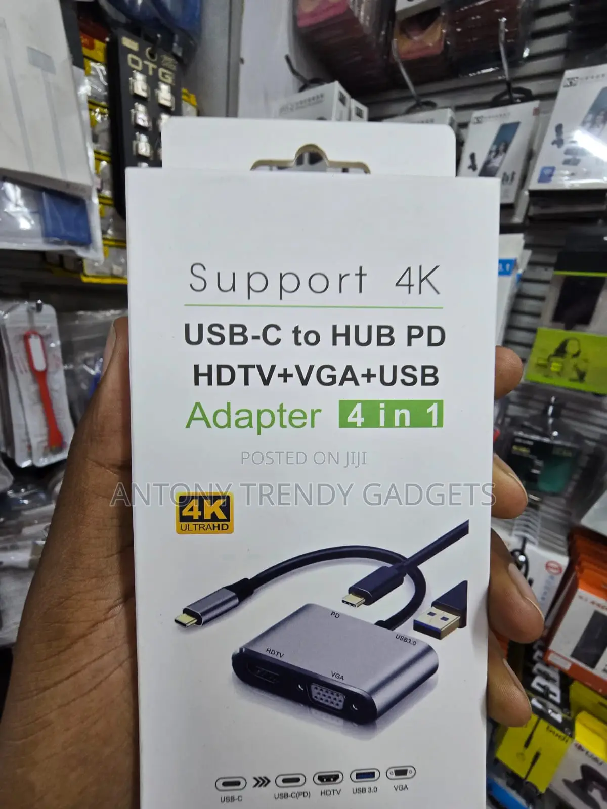 USB-C Multiport Hub With Hdmi Vga USB Pd Charging