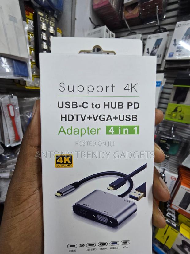 USB-C Multiport Hub With Hdmi Vga USB Pd Charging - thumbnail 2