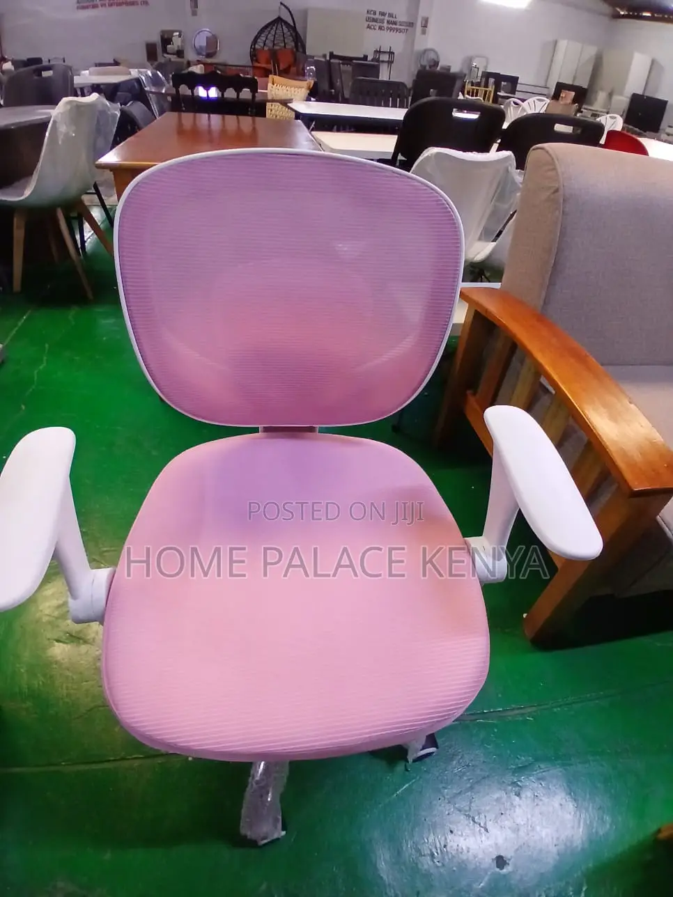 Study Chair: Pink Mesh Study Office Chair for Kids