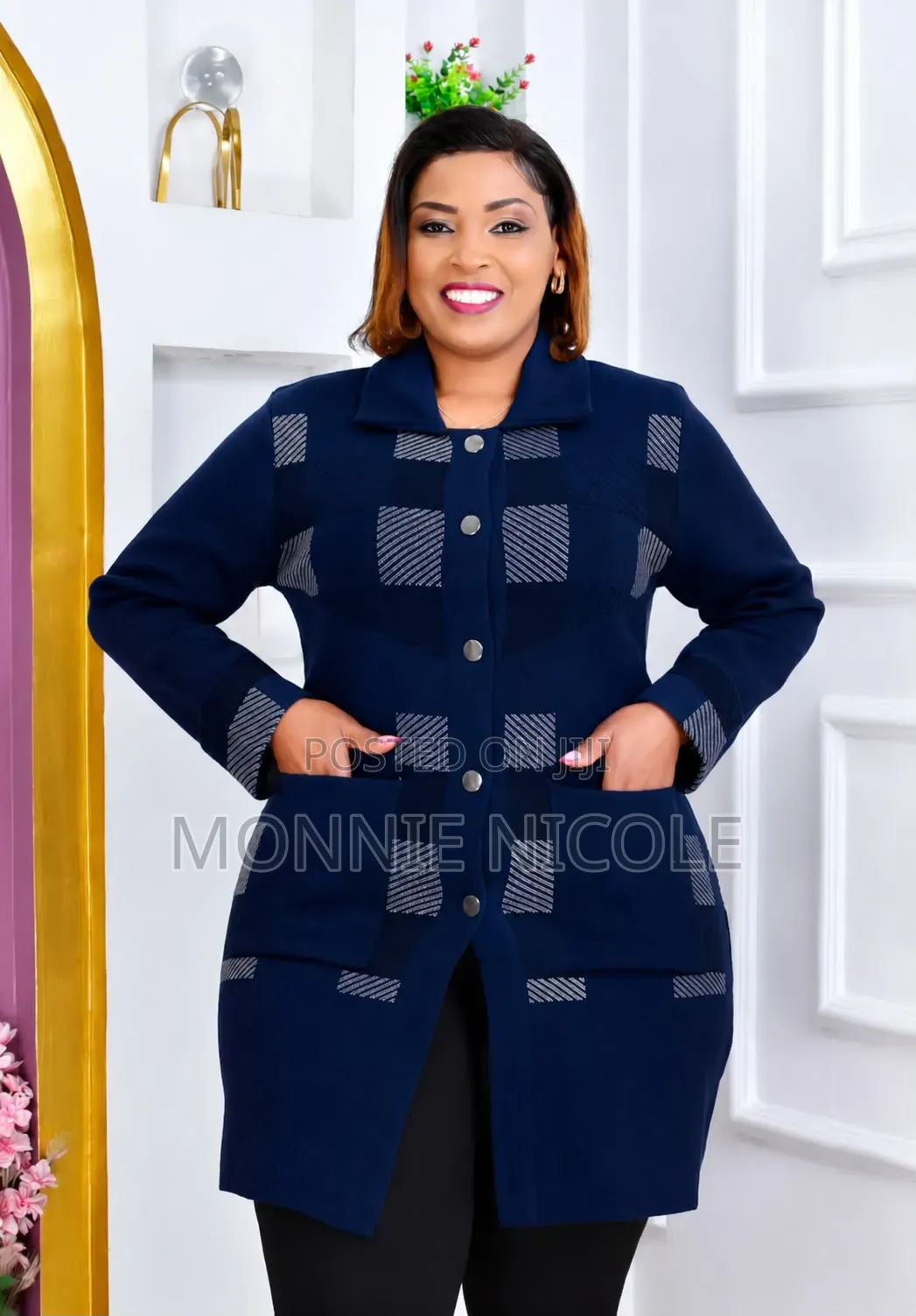 Navy Blue Turkey Women Sweater