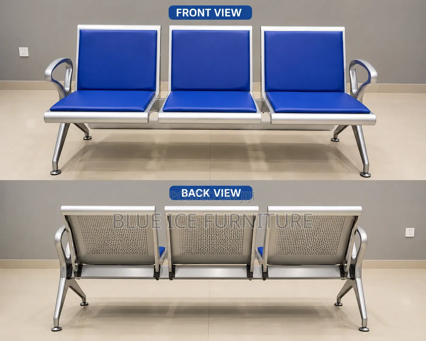 Quality Padded Link Waiting Chair