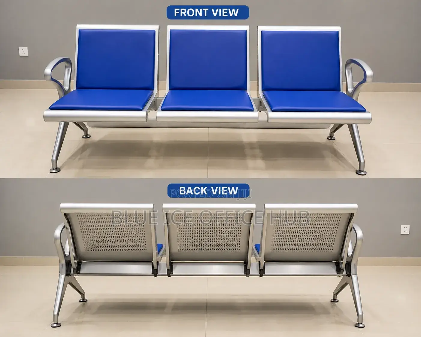 Quality Padded Link Waiting Chair