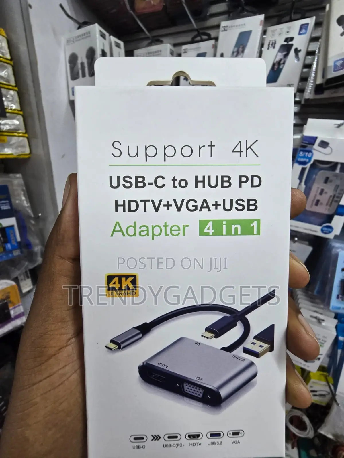 4 in 1 Type-C Hub HDMI VGA USB 3.0 Adapter