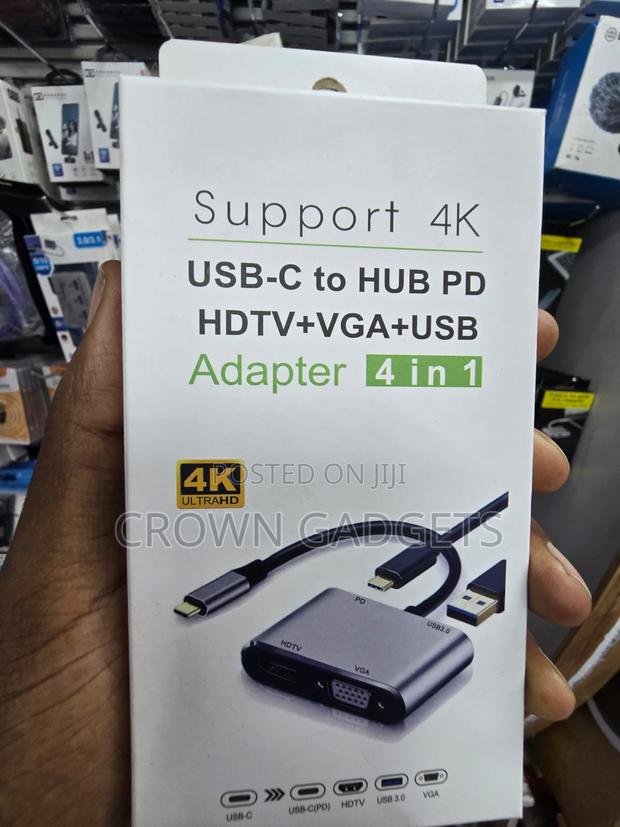USB-C Multiport Adapter With Hdmi Vga USB Pd Port - thumbnail 3