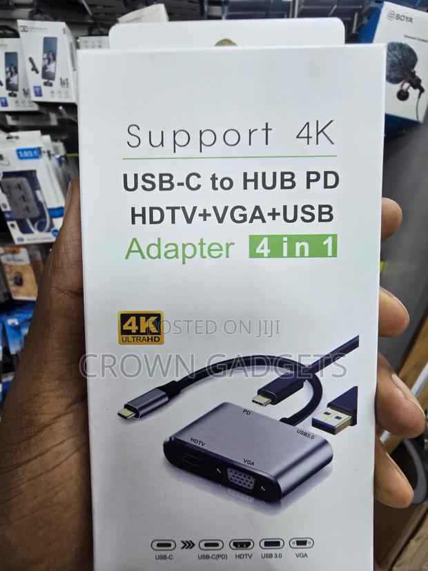 USB-C Dock HDMI VGA USB 3.0 Fast Charge Hub - thumbnail 2
