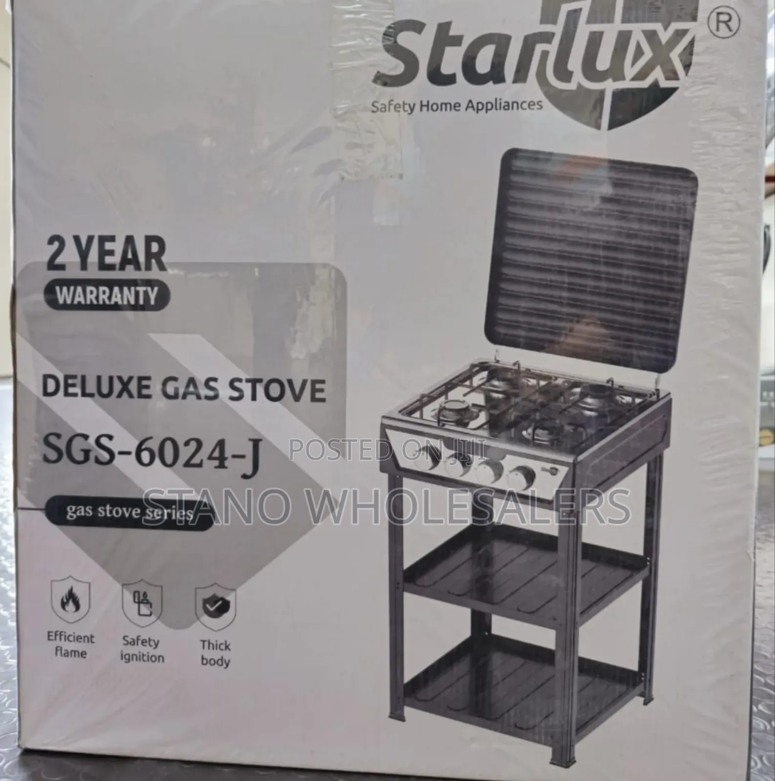 Nunix 4 Gas Burner With Shelves
