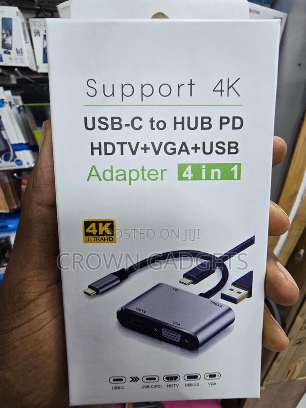 USB Type-C 4 in 1 Hub for Laptop Monitor Projector