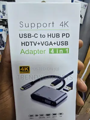 USB Type-C 4 in 1 Hub for Laptop Monitor Projector