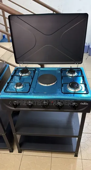 Olelon Freestanding 4+1 Cooker With Storage Shelf
