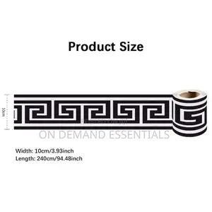Self Adhesive PVC Stripped Skirting Trim Wall Decorative Border
