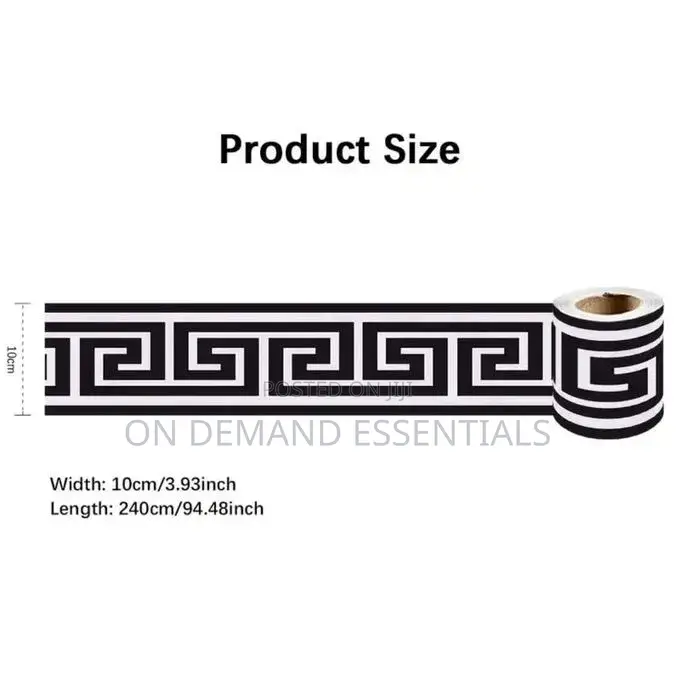 Self Adhesive PVC Stripped Skirting Trim Wall Decorative Border