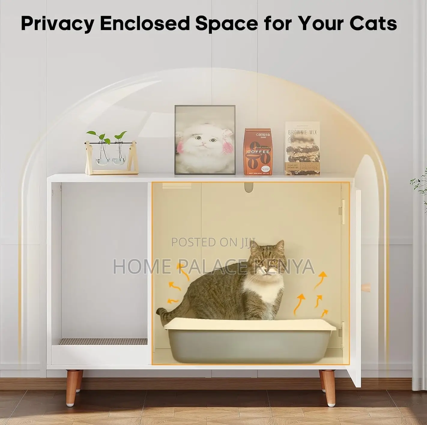 Cat House: Wooden Cat Litter Box Closure