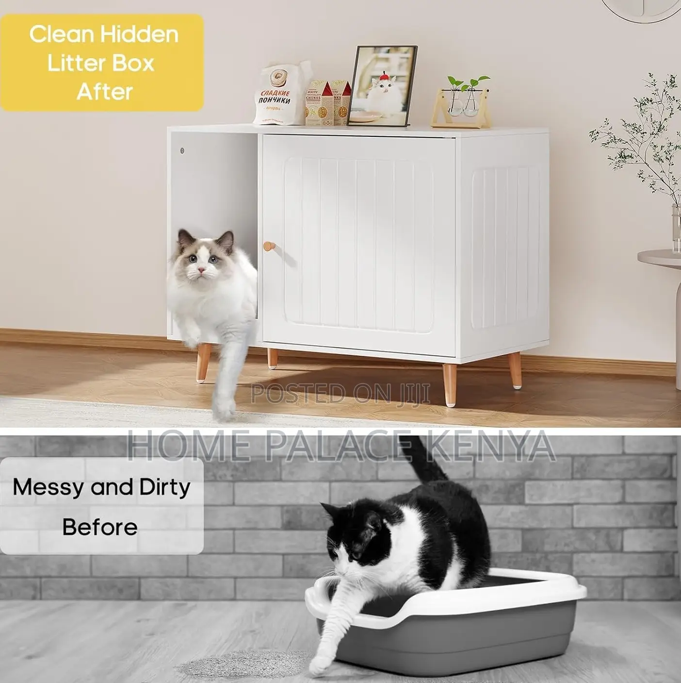 Cat House: Wooden Cat Litter Box Closure
