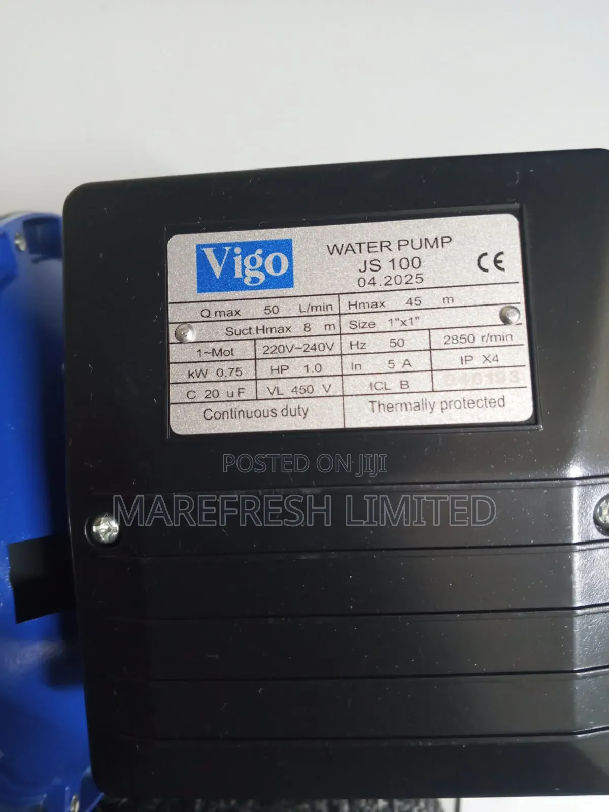 Booster Pump 0.75Kw,1Hp Stainless Steel