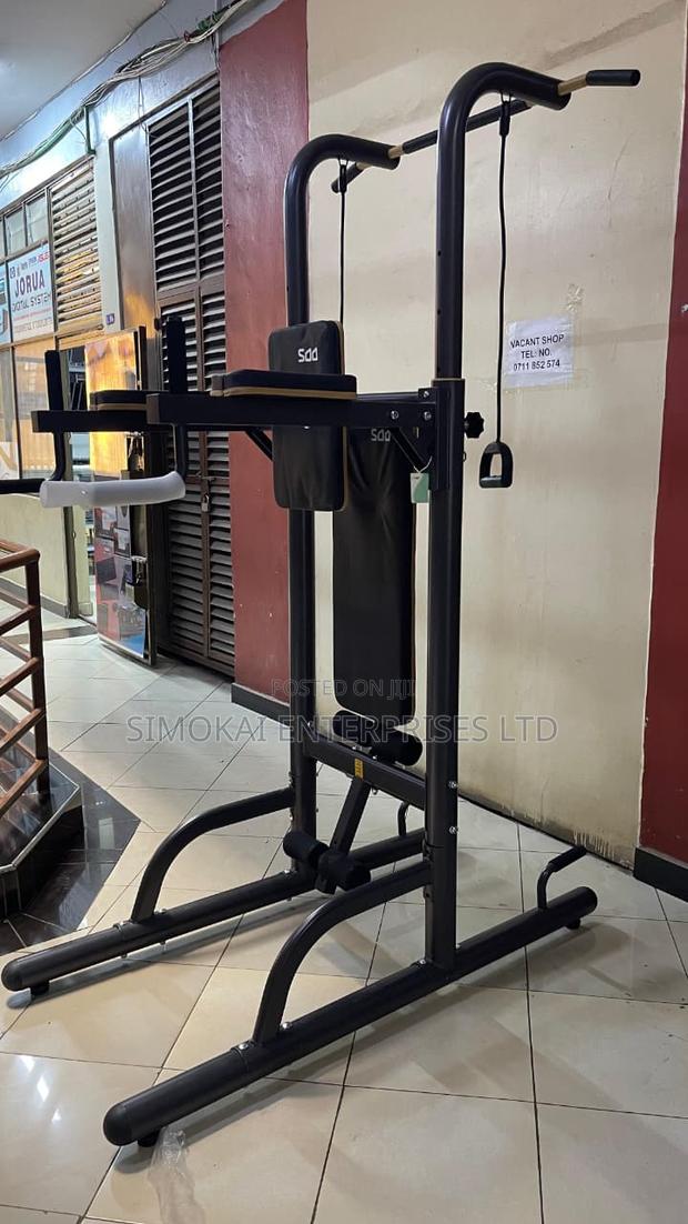 Chin Dip Tower, 8 in 1 Half Racks, Foldable Compact Design