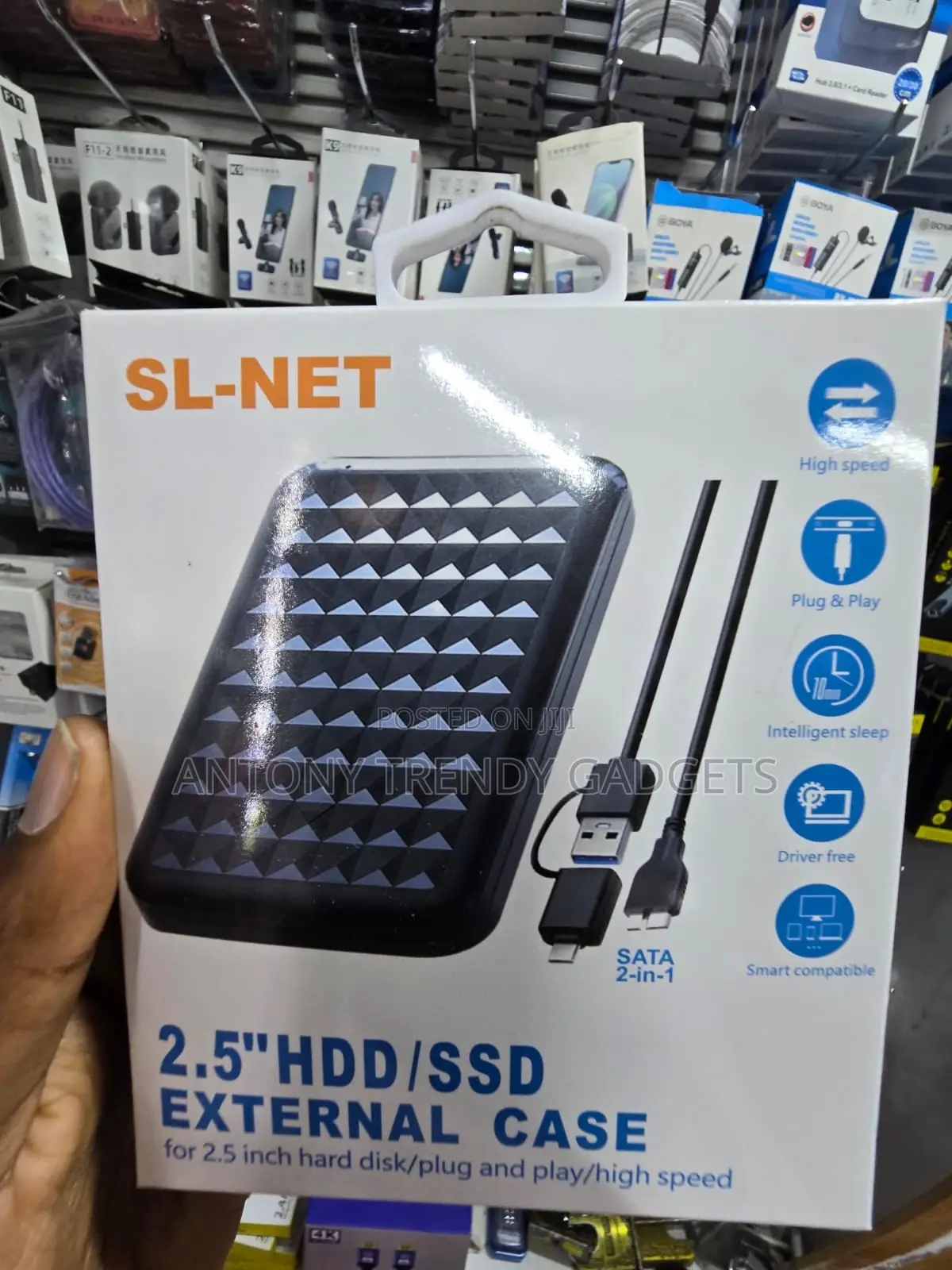 2.5 Inch HDD SSD External Case USB Plug Play SL-NET