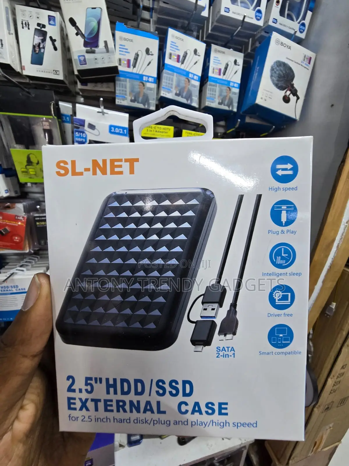 2.5 Inch HDD SSD External Case USB Plug Play SL-NET