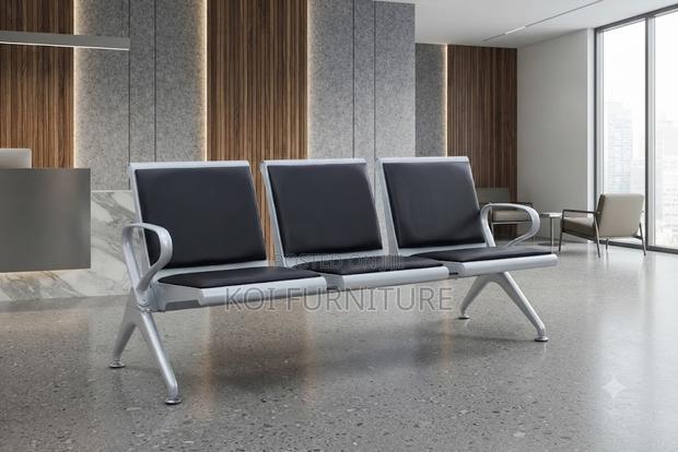 Office Bench; Three Seaters Leather Modern Way Reception Urban Bench - thumbnail 3