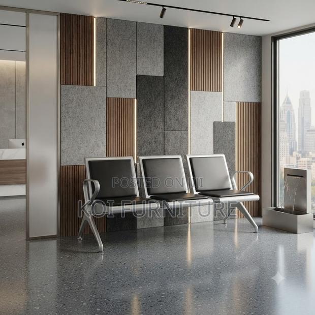 Office Bench; Three Seaters Leather Modern Way Reception Urban Bench - thumbnail 5