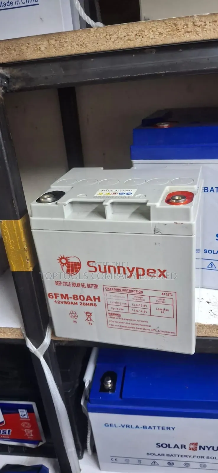 Sunnypex Deep Cycle Gel Battery 80ah 20hrs