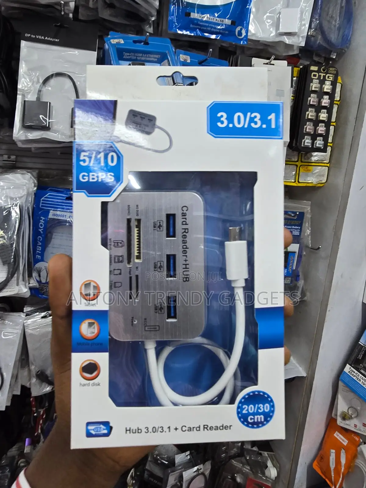 USB Hub 3.0 Card Reader for SD TF MS Duo Laptop Tablet