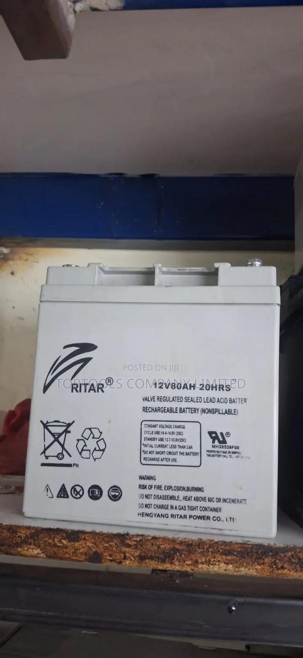 Ritar Valve Regulated Rechargeable Battery 80ah 20hrs