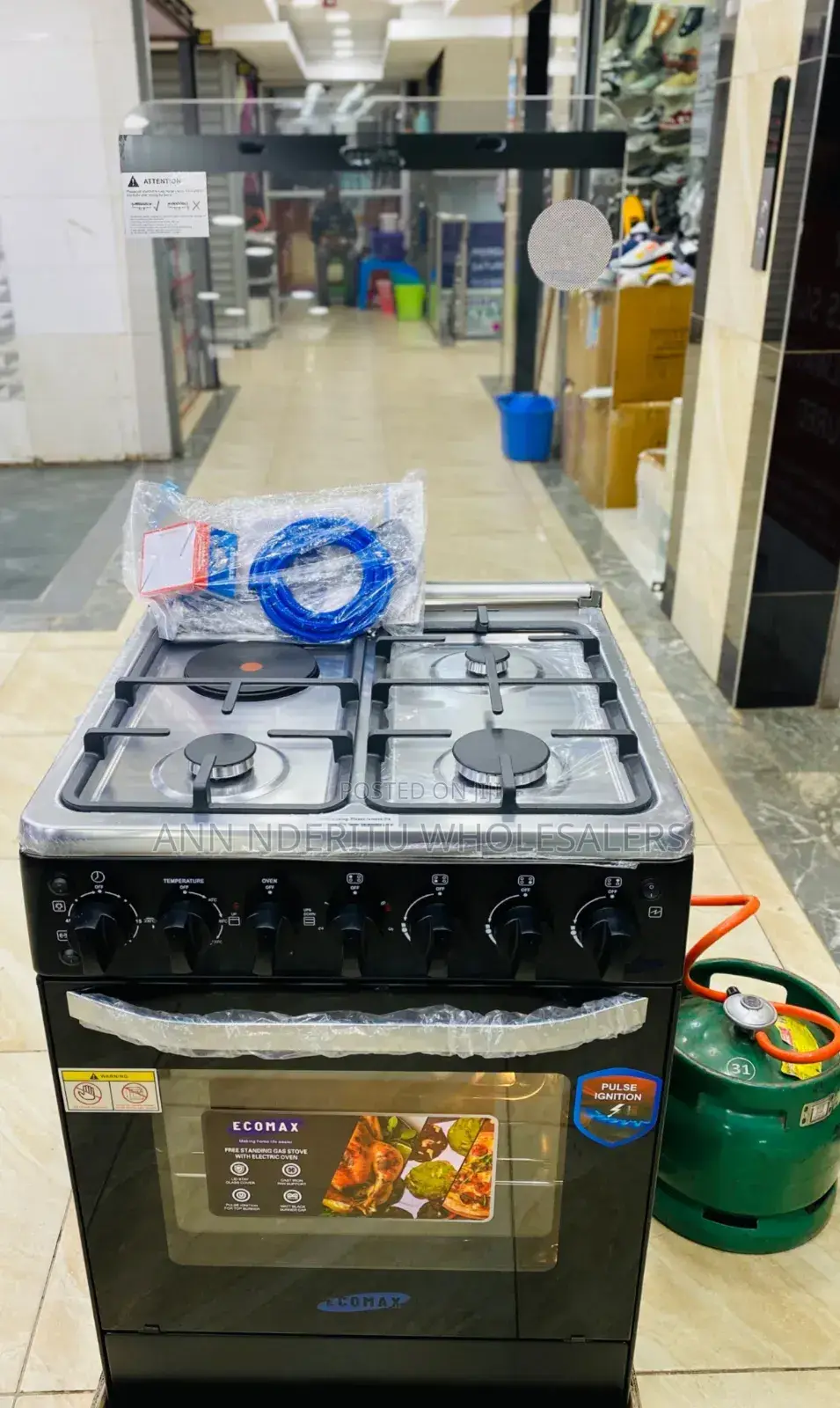 Black Ecomax 3+1 Standing Cooker