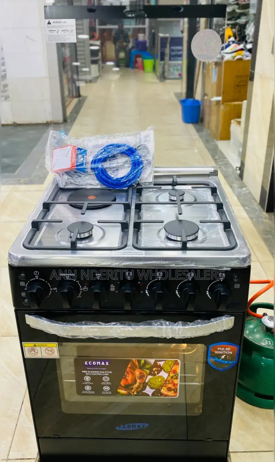 Black Ecomax 3+1 Standing Cooker