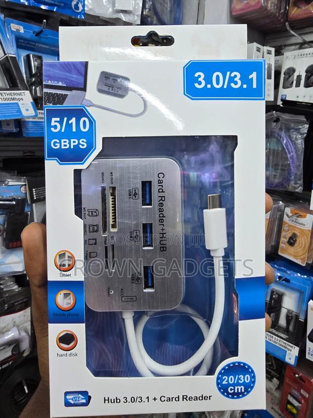 USB 3.0 Multiport Hub With SD Micro SD Card Reader - thumbnail 2