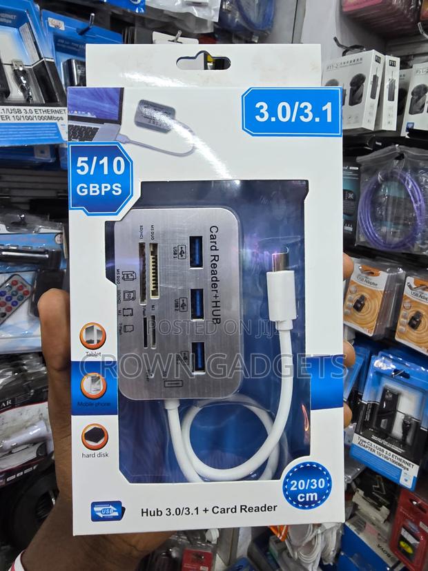 USB 3.0 Multiport Hub With SD Micro SD Card Reader - thumbnail 3
