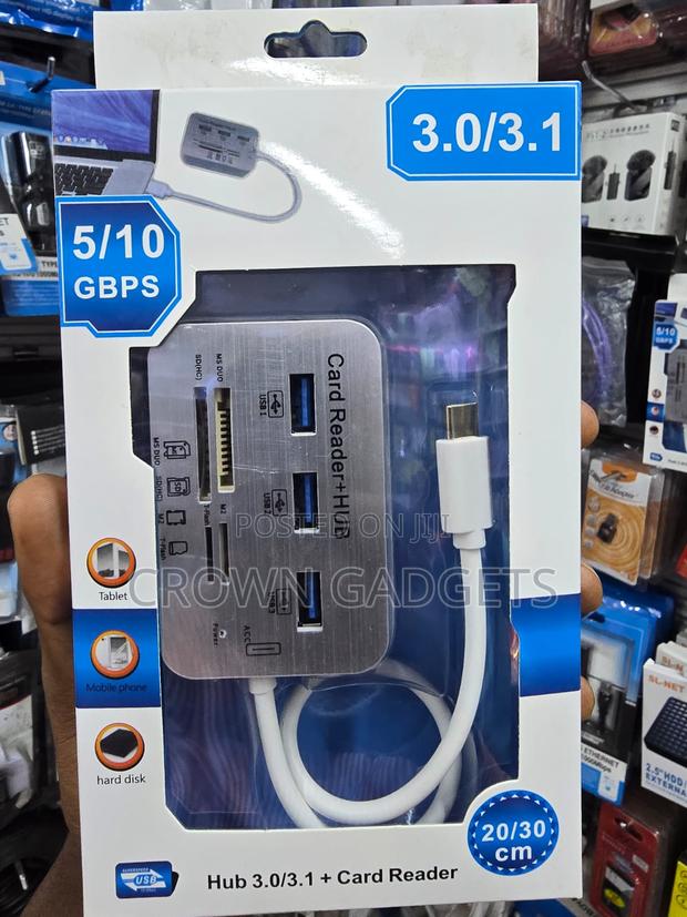 3 in 1 USB 3.0 Hub With Memory Card Reader Adapter