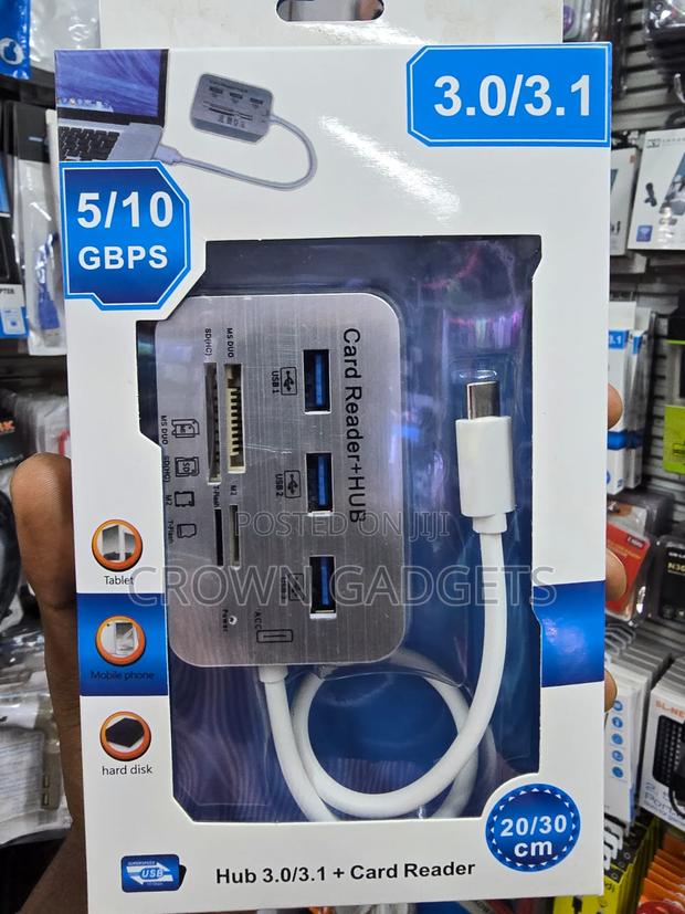 USB 3.1 Hub With 3 USB Ports SD TF Card Reader - thumbnail 2