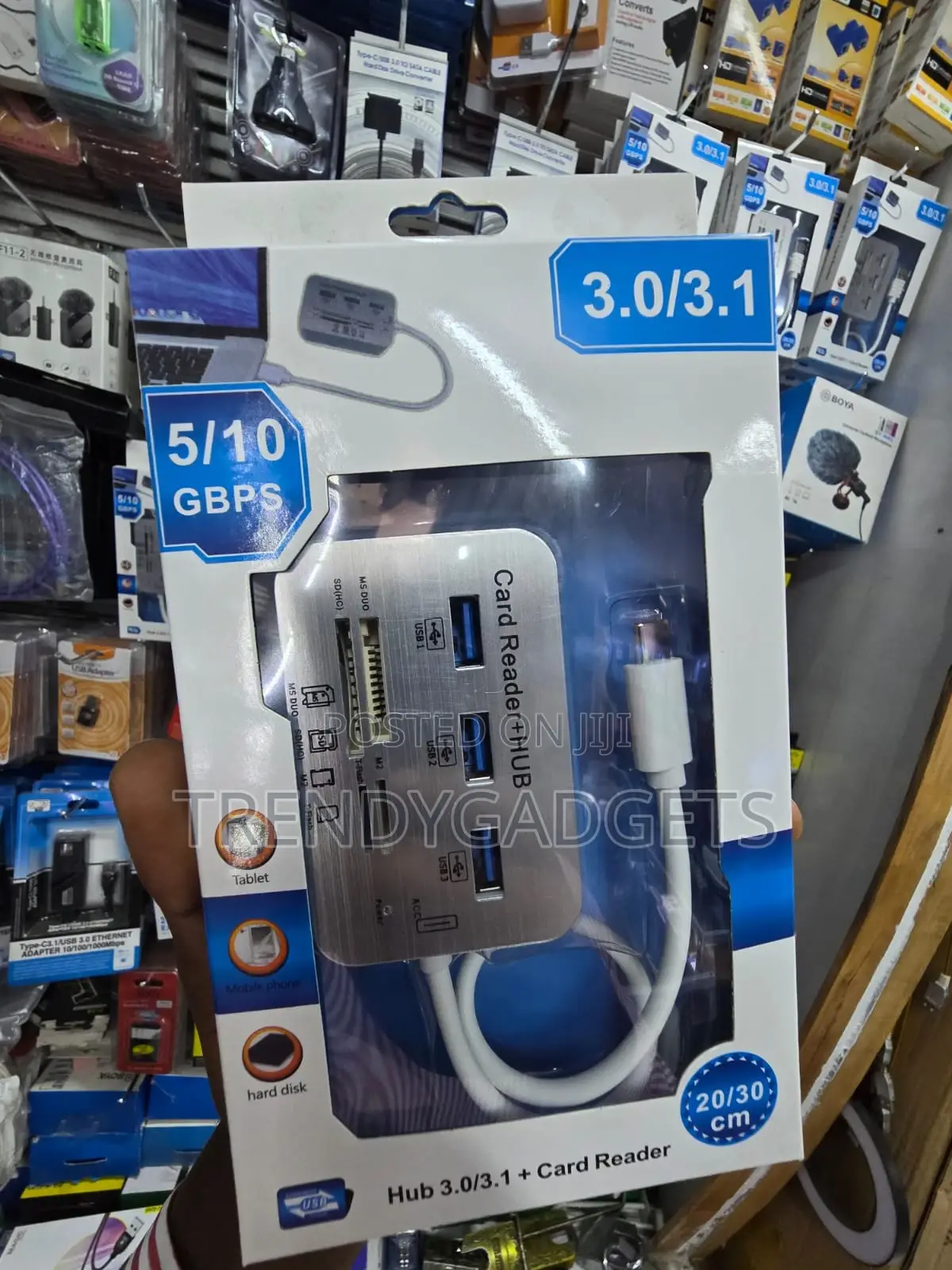 High Speed USB Hub With SD TF MS Duo Card Reader