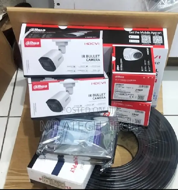 Best Dahua 4 Camera Security Camera Kit Full Installation Package