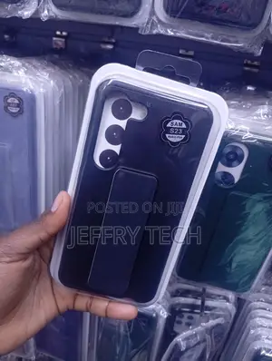 Samsung Galaxy S23 Case Featuring an Integrated Standing Grip Strap